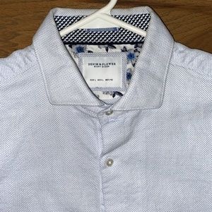 Denim and Flower Ricky Singh size Large Button Down Shirt Long Sleeve